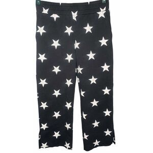UGG lounge pants women's size‎ small black white stars cropped wide-leg raw hem